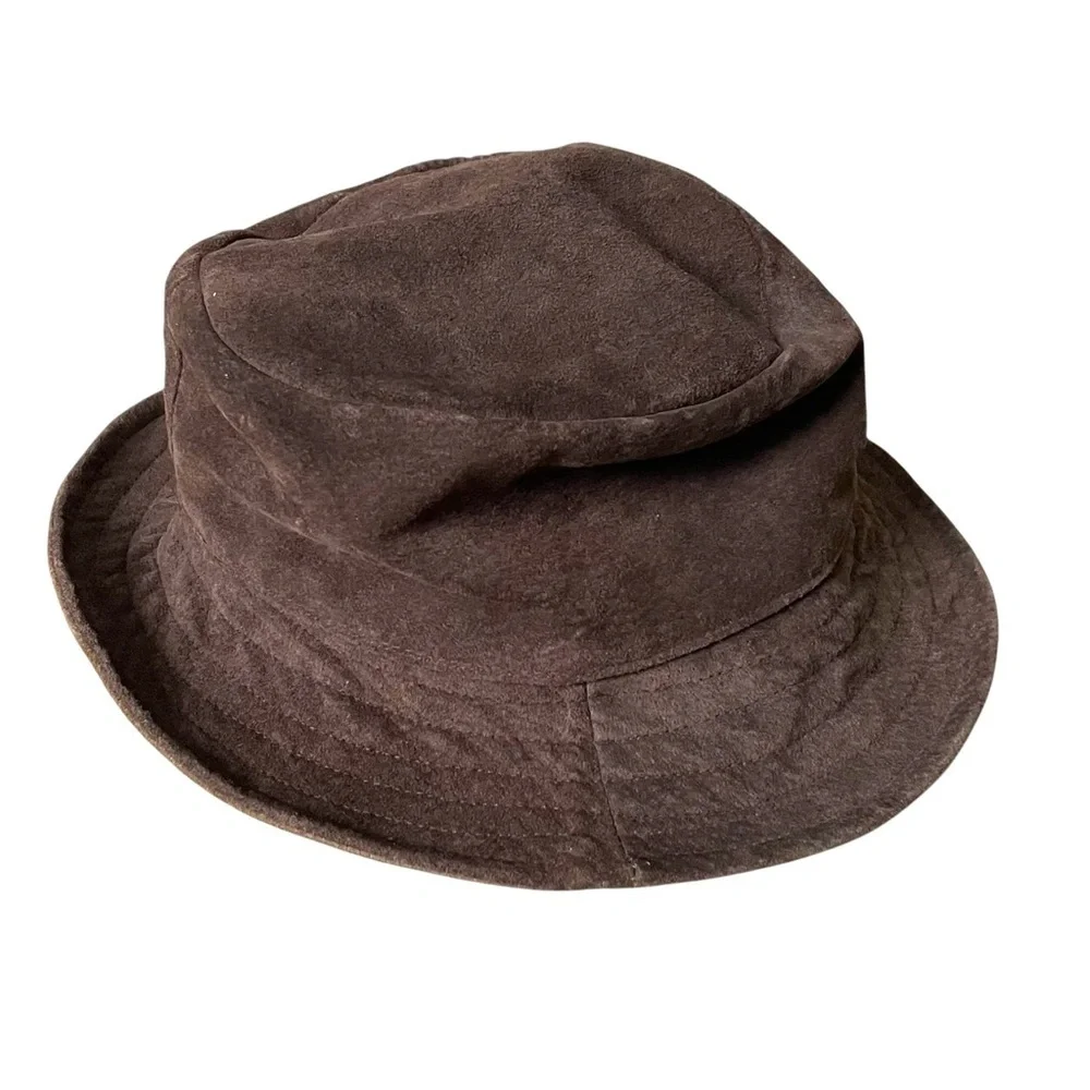 J CREW Vintage Brown Suede Bucket Hat S